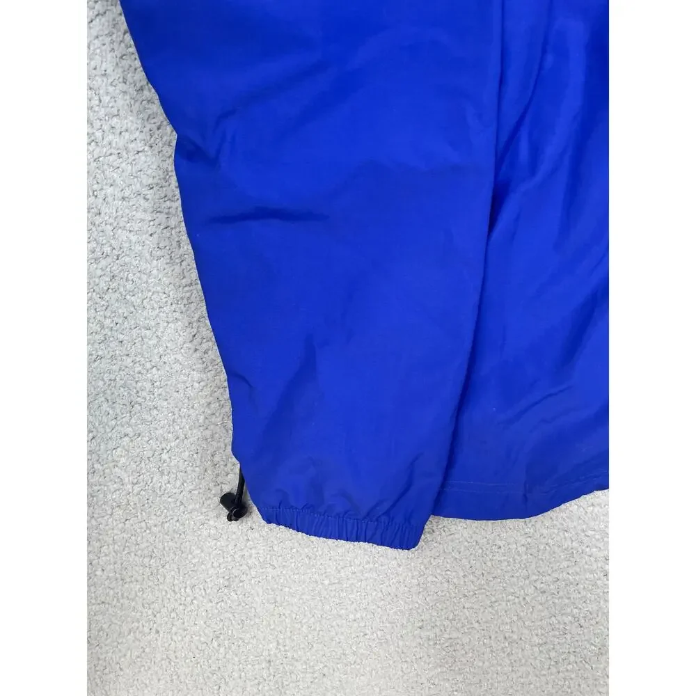 Vintage L.L. Bean Mens Size XL Reg Windbreaker Pullover Hoodie 1/4 Zip Blue